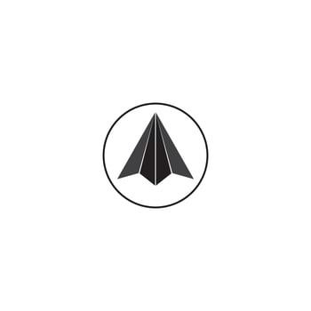 Paper plane icon vector illustration design template