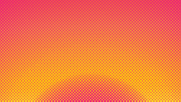 Colorful Radial Halftone Background Design Template, Pop Art, Abstract Dots Pattern Illustration, Vintage Texture Element, Retro Orange Gradation, Bright Gradient Wallpaper, EPS 10 file Vector Project