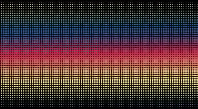 Colorful Halftone Background Design Template, Pop Art, Abstract Dots Pattern Illustration, Rainbow Gradation Wallpaper, Modern Texture Element, Bright Neon Gradient Color, EPS 10 file Vector Project