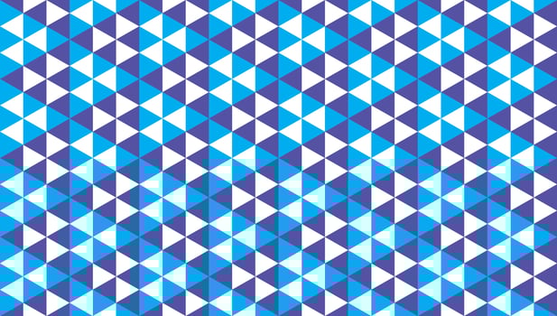 Geometric Seamless Pattern Design Template. Abstract Polygonal Triangles Ornament. Triangular Shapes Wallpaper. Light Blue, Purple, White Color Theme. vector