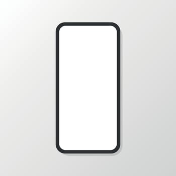 Smartphone mockup concept and device simple model view flat vector illustration.