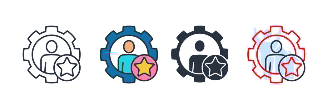 skill icon logo vector illustration. Employee skills symbol template for graphic and web design collection