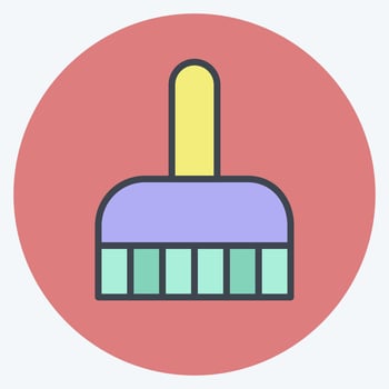 Icon Cleaning Brush. suitable for Kids symbol. color mate style. simple design editable. design template vector. simple illustration vector