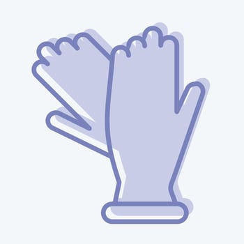 Icon Gloves. suitable for Kids symbol. two tone style. simple design editable. design template vector. simple illustration vector