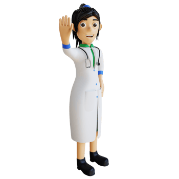 3D Character female doctor png