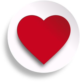 Red Heart In Circle Button png