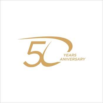 50 years anniversary celebration vector