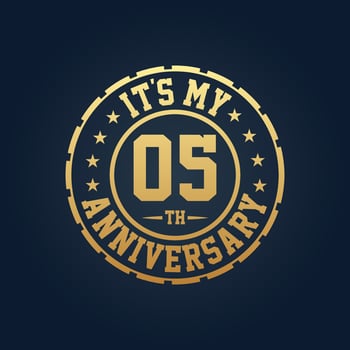 It's my 5th Anniversary, 5th Wedding Anniversary celebration vector