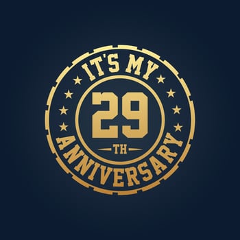 It's my 29th Anniversary, 29th Wedding Anniversary celebration vector