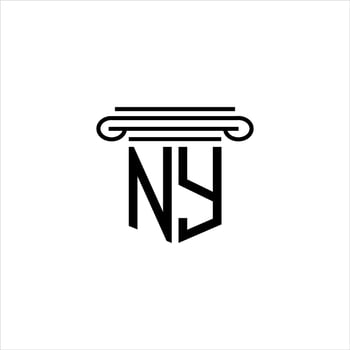 NY letter logo creative design with vector graphic