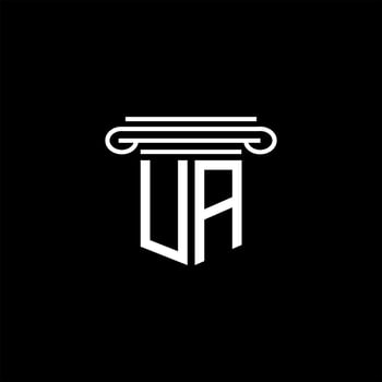 UA letter logo creative design with vector graphic
