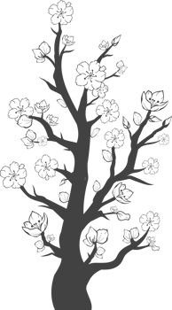 Floral flower and leaves hand drawn, Abstract botanical illustration png