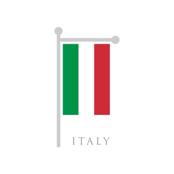 italy flag flat design vector illustration