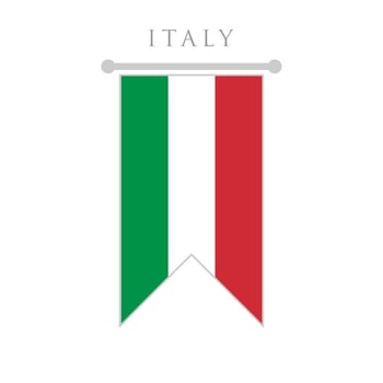 italy flag flat design vector illustration