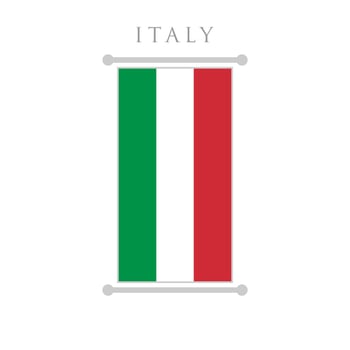 italy flag flat design vector illustration