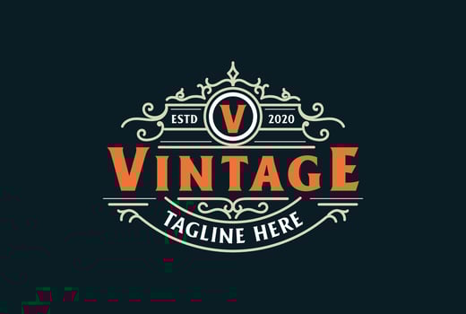 Elegant Vintage Badge Label Logo design inspiration vector