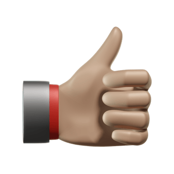 3d rendee thumb up png