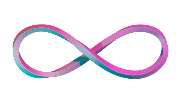 3D metaverse infinite logo png
