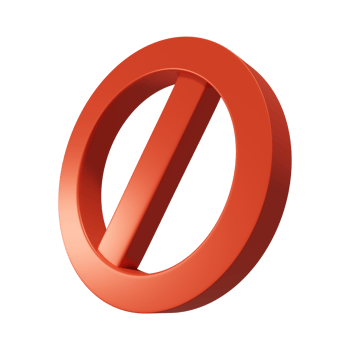 3D forbidden sign png