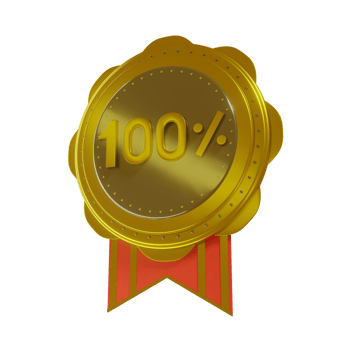 one hundred percen badge png