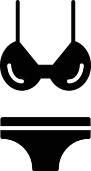 Bikini Glyph Icon vector