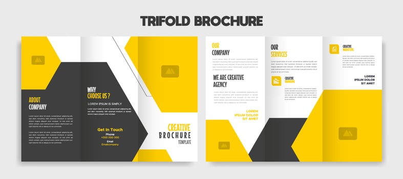 creative editable trifold brochure template design vector