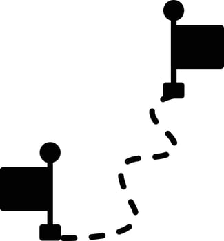 Milestone Glyph Icon vector