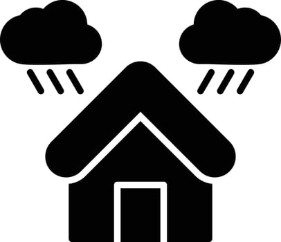 Shelter Glyph Icon vector