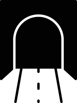 Tunnel Glyph Icon vector