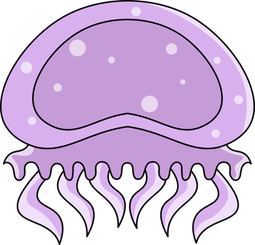 Jellyfish cartoon icon. Isolated cartoon set icon of jellyfish medusa. Illustration jellyfish isolated on white background png