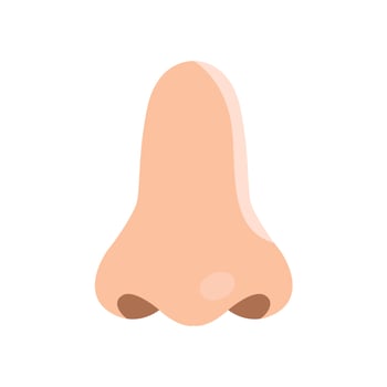 Human Nose Flat Clip Art Illustration Isolated Icon vector