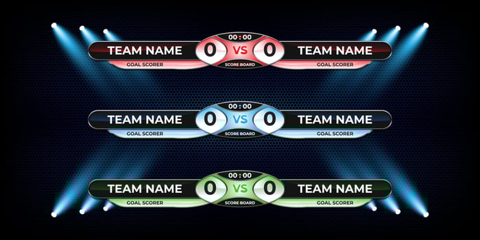Scoreboard Broadcast Graphic and Lower Thirds Template for soccer and football vector
