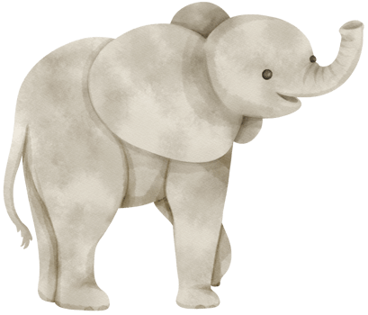 Cute Elephant Watercolor illustration png