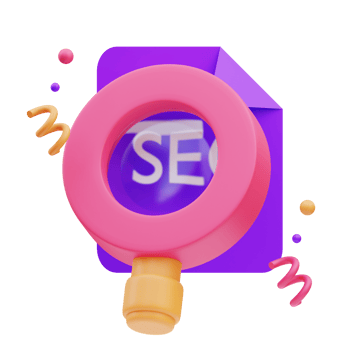 Business Icon, Magnifying SEO 3d Illustration png