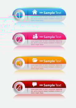 Colorful 4-step Infographic vector