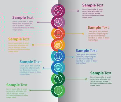 Colorful Modern Infographic vector