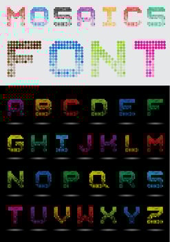 Colorful Alphabet Font Set vector