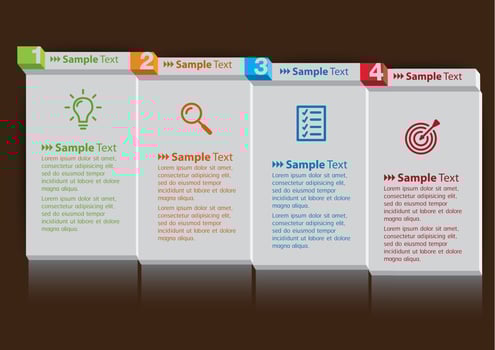 Colorful 4-step Infographic vector