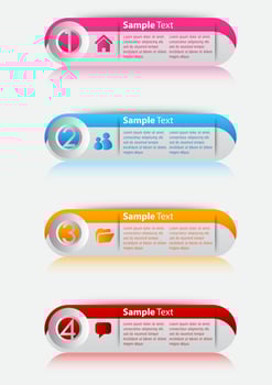 Colorful 4-step Infographic vector