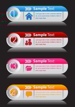 Colorful 4-step Infographic vector