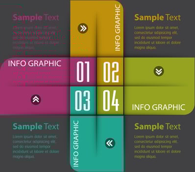 Colorful 4-step Infographic vector