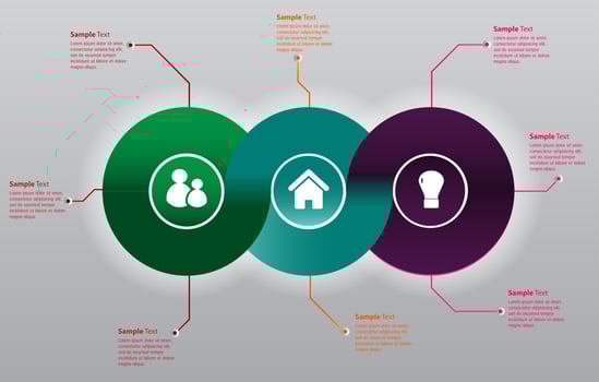 Colorful Modern Infographic vector