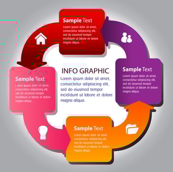Colorful 4-step Infographic vector