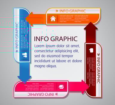 Colorful 4-step Infographic vector