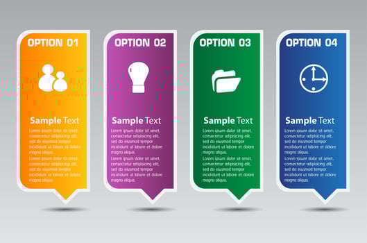 Colorful 4-step Infographic vector