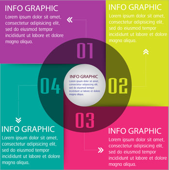 Colorful 4-step Infographic vector