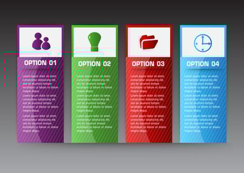Colorful 4-step Infographic vector