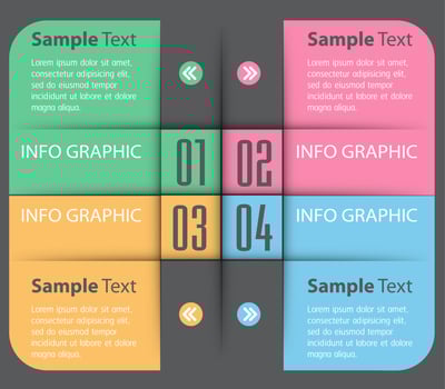 Colorful 4-step Infographic vector
