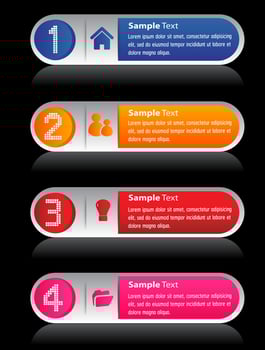 Colorful 4-step Infographic vector