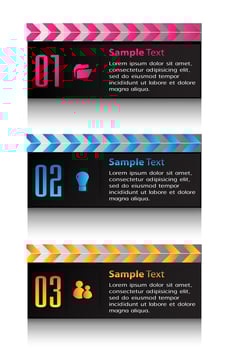 Colorful 3-step Infographic vector